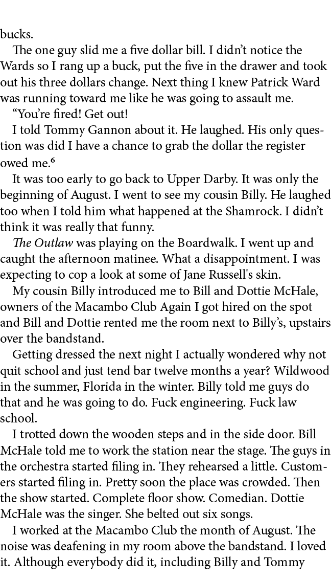 bucks. The one guy slid me a five dollar bill. I didn’t notice the Wards so I rang up a buck, put the five in the dra...