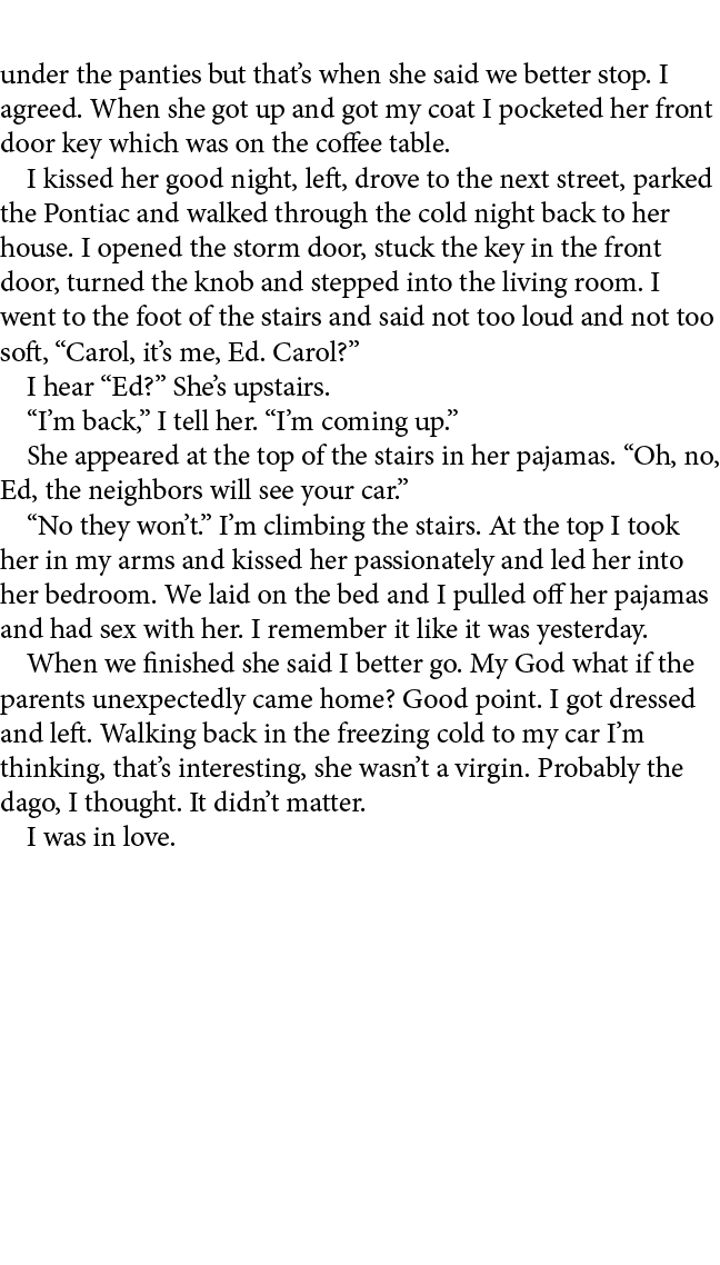 under the panties but that’s when she said we better stop. I agreed. When she got up and got my coat I pocketed her f...