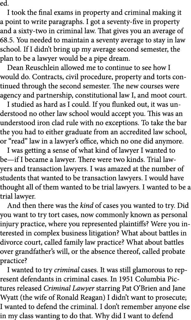 ed. I took the final exams in property and criminal making it a point to write paragraphs. I got a seventy five in ﻿p...