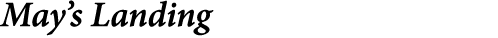 May’s Landing