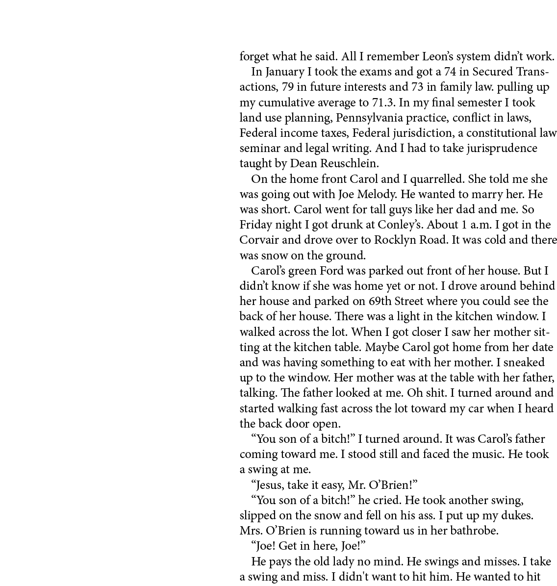forget what he said. All I remember Leon’s system didn’t work. In January￼ I took the exams and got a 74 in Secured T...