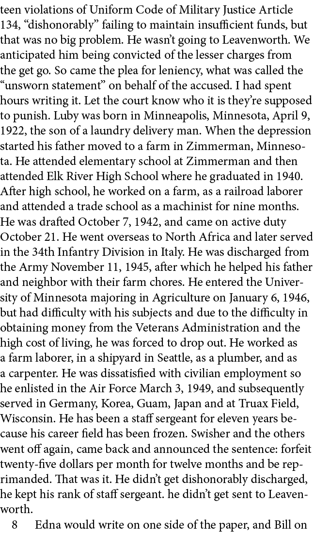 teen violations of ﻿Uniform Code of Military Justice Article 134, “dishonorably” failing to maintain insufficient fun...