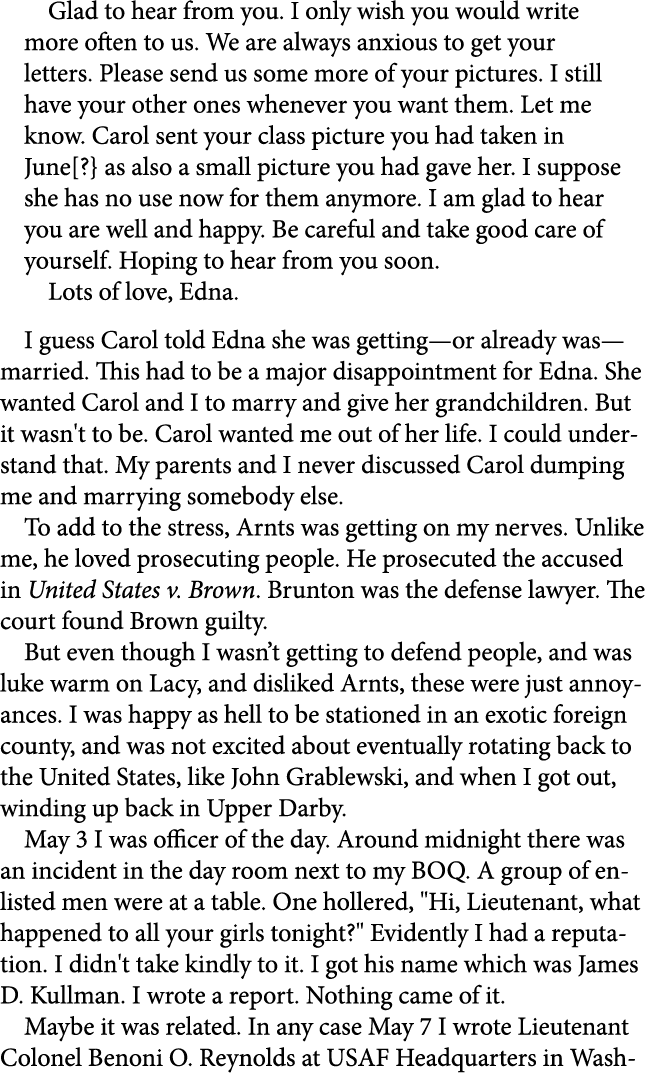 Glad to hear from you. I only wish you would write more often to us. We are always anxious to get your letters. Pleas...