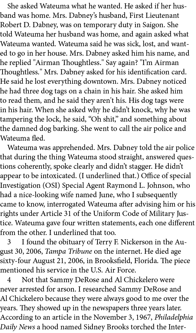She asked Wateuma what he wanted. He asked if her husband was home. Mrs. Dabney’s husband, First Lieutenant Robert D....