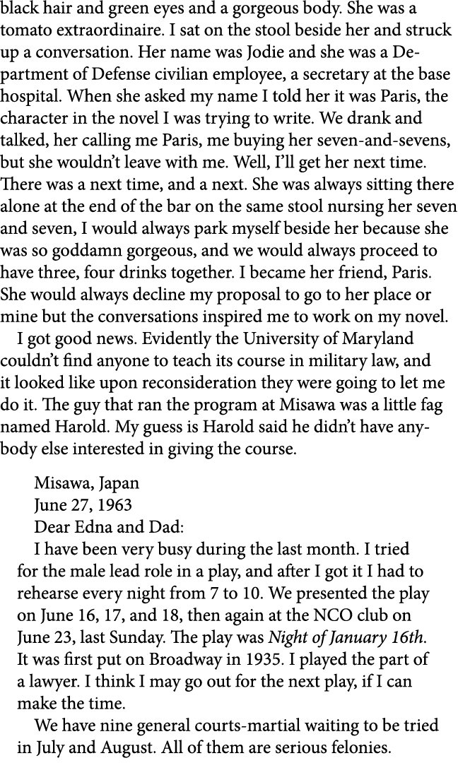 black hair and green eyes and a gorgeous body. She was a tomato extraordinaire. I sat on the stool beside her and str...