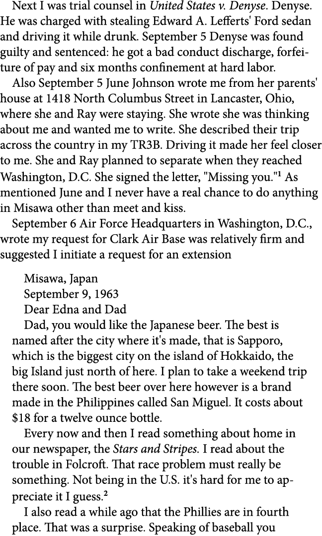 Next I was trial counsel in ﻿﻿United States v. Denyse. Denyse. He was charged with stealing Edward A. Lefferts' Ford ...