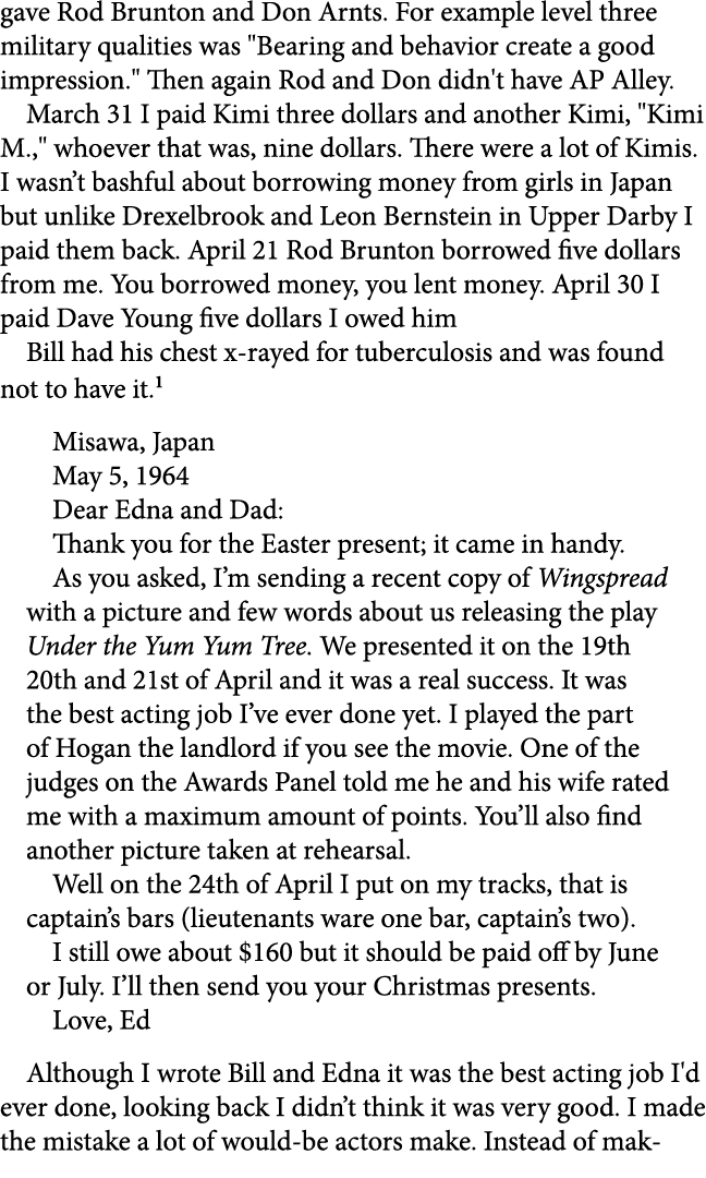 gave Rod Brunton and Don Arnts. For example level three military qualities was \“Bearing and behavior create a good i...