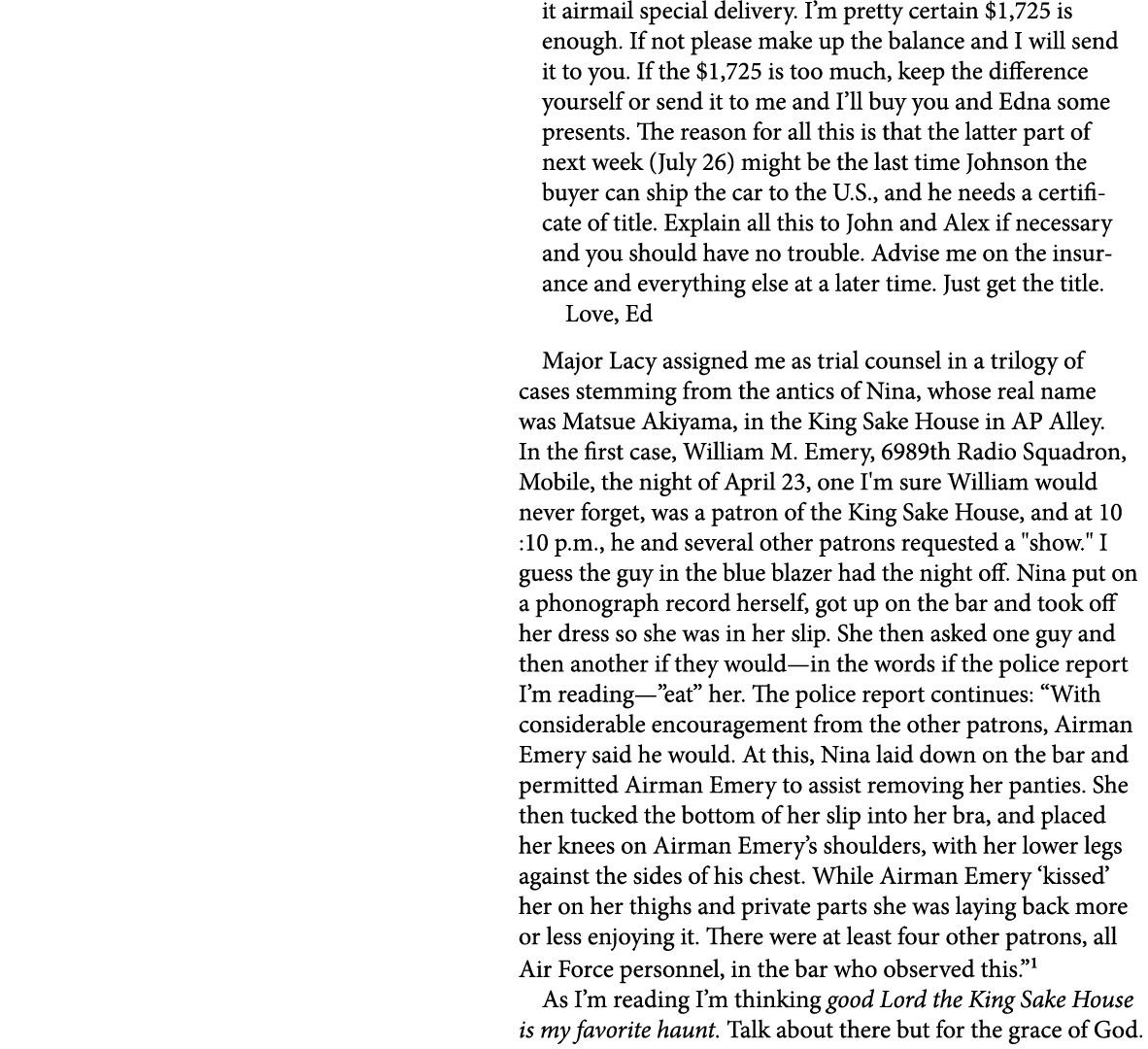 it airmail special delivery. I’m pretty certain $1,725 is enough. If not please make up the balance and I will send i...
