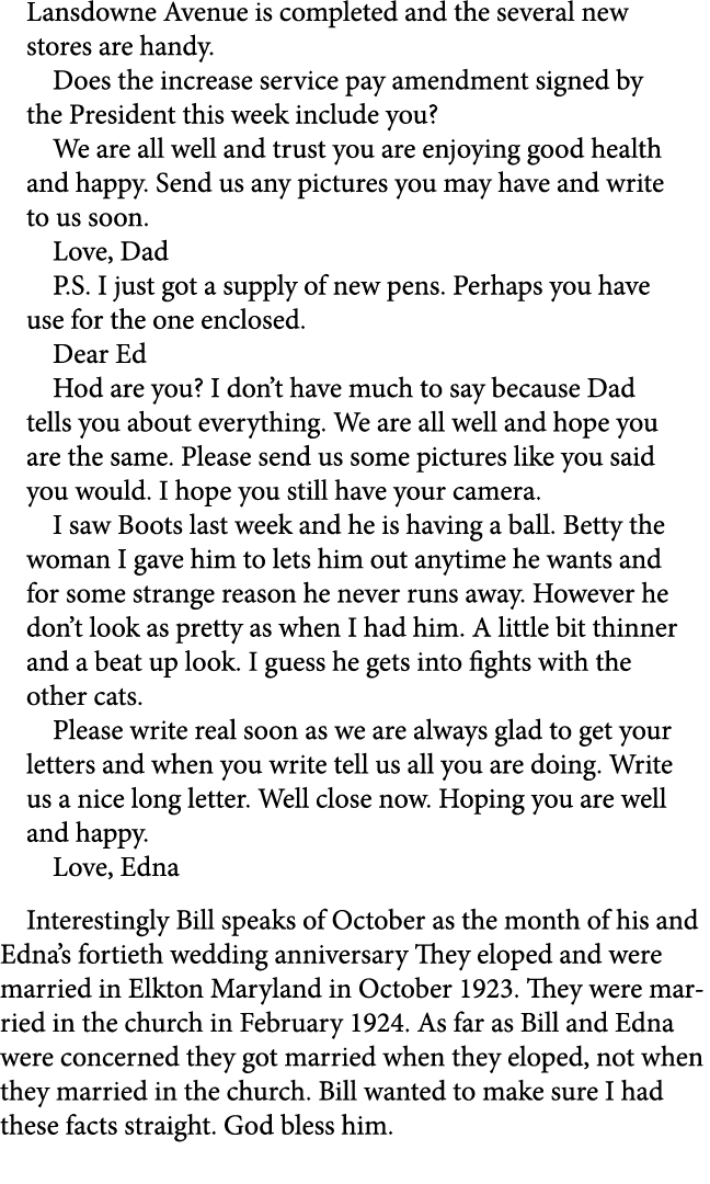 Lansdowne Avenue is completed and the several new stores are handy. Does the increase service pay amendment signed by...