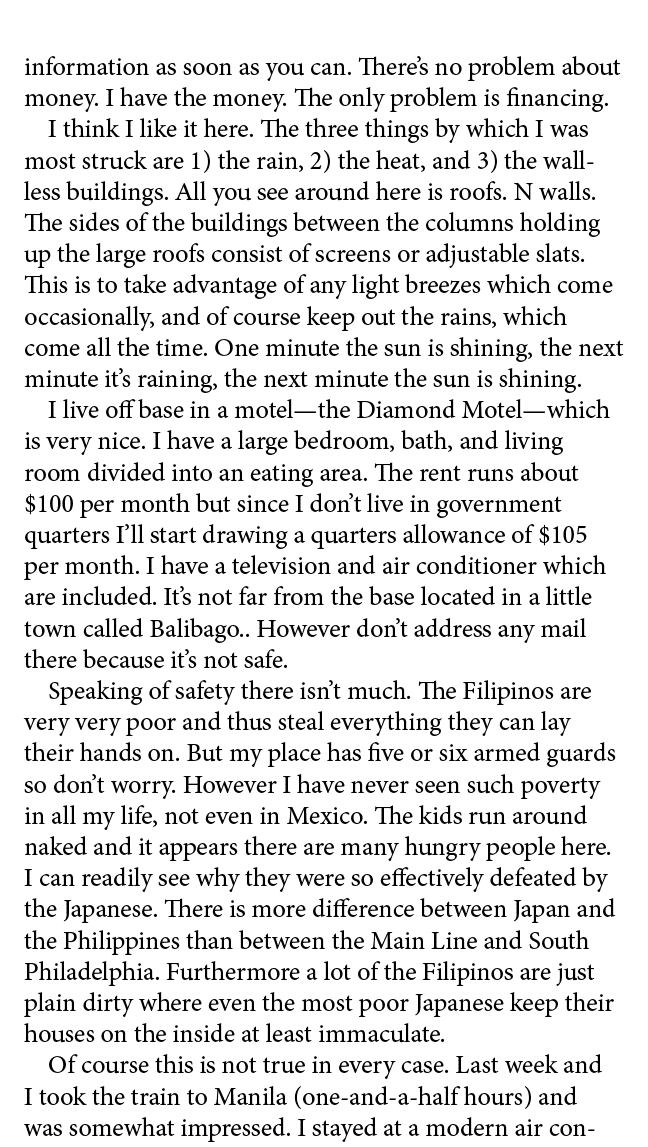 information as soon as you can. There’s no problem about money. I have the money. The only problem is financing. I th...