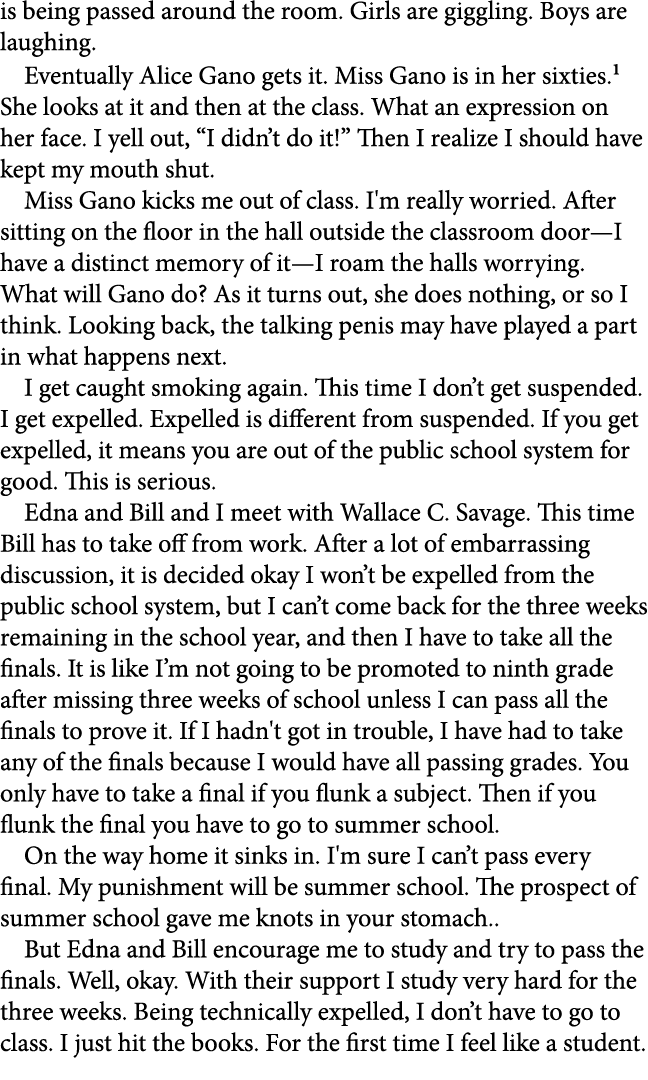 is being passed around the room. Girls are giggling. Boys are laughing. Eventually Alice Gano gets it. Miss Gano is i...