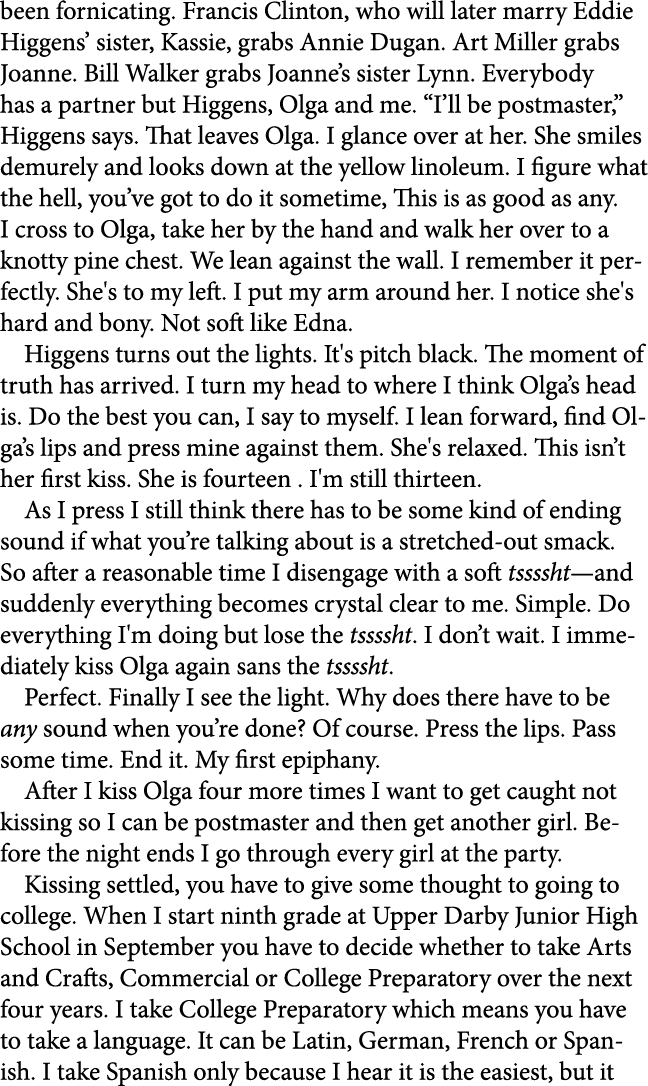 been fornicating. Francis Clinton, who will later marry Eddie Higgens’ sister, Kassie, grabs Annie Dugan. ﻿Art Miller...