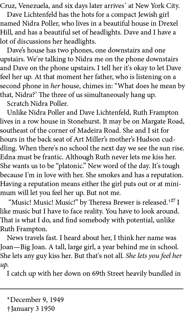 Cruz, Venezuela, and six days later arrives at New York City. ﻿Dave Lichtenfeld has the hots for a compact Jewish gir...