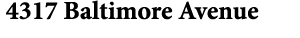  4317 Baltimore Avenue