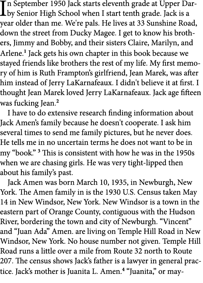 In September 1950 Jack starts eleventh grade at Upper Darby Senior High School when I start tenth grade. Jack is a ye...