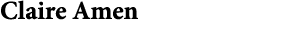 Claire Amen
