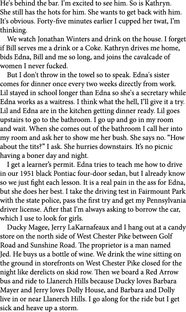 He's behind the bar. I'm excited to see him. So is Kathryn. She still has the hots for him. She wants to get back wit...
