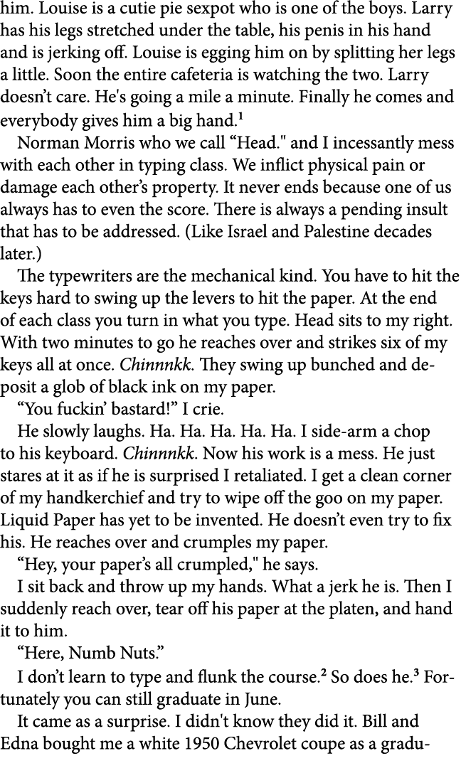 him. Louise is a cutie pie sexpot who is one of the boys. Larry has his legs stretched under the table, his penis in ...