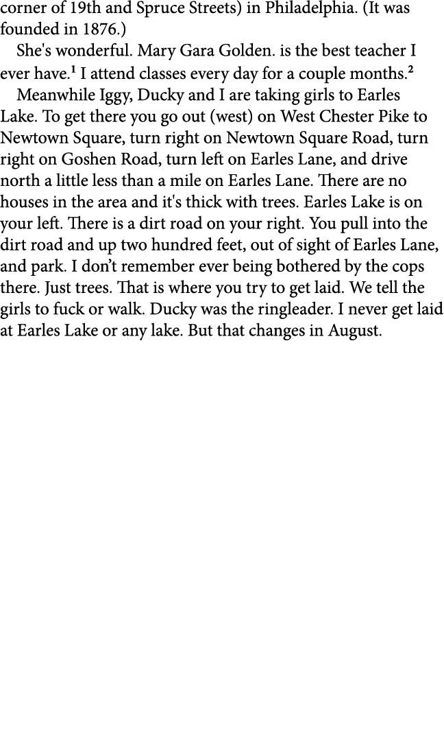 corner of 19th and Spruce Streets) in Philadelphia. (It was founded in 1876.) She's wonderful. Mary Gara Golden. is t...