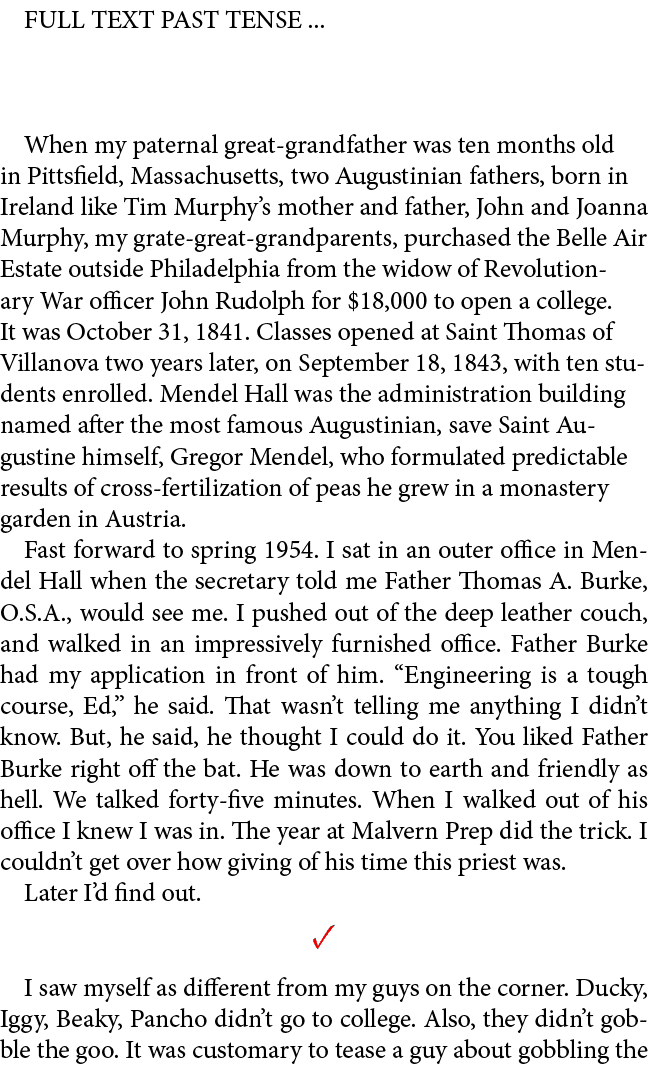 FULL TEXT PAST TENSE ... When my paternal great grandfather was ten months old in ﻿Pittsfield, Massachusetts, two Au...