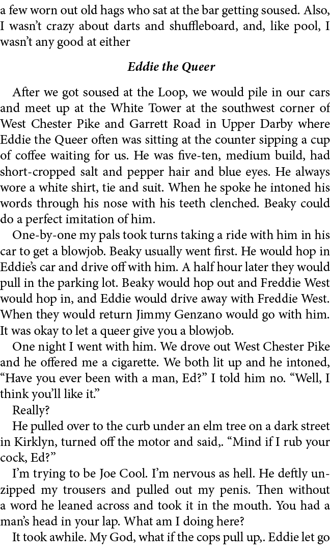 a few worn out old hags who sat at the bar getting soused. Also, I wasn’t crazy about ﻿darts and ﻿shuffleboard, and, ...