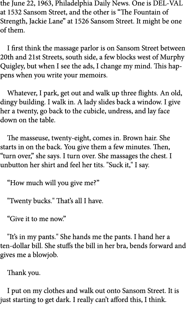 the June 22, 1963, Philadelphia Daily News. One is DEL VAL at 1532 Sansom Street, and the other is “The Fountain of S...