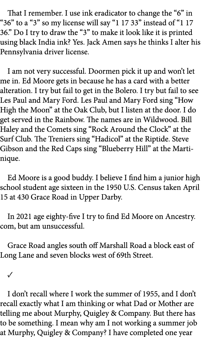  That I remember. I use ink eradicator to change the “6” in “36” to a “3” so my license will say “1 17 33” instead of...