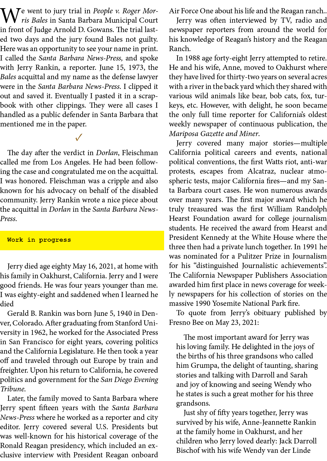 We went to jury trial in ﻿People v. ﻿Roger Morris Bales in ﻿﻿Santa Barbara Municipal Court in front of Judge ﻿Arnold ...