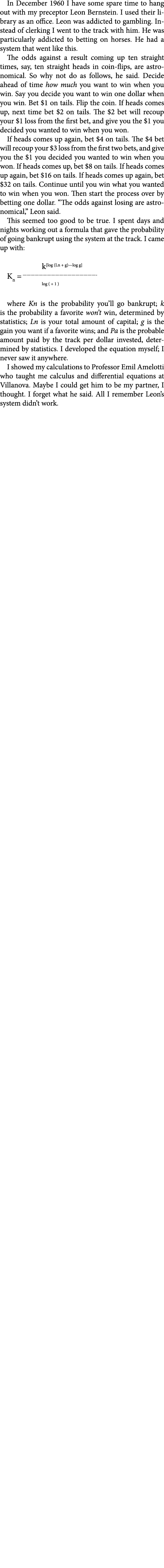 In December 1960 I have some spare time to hang out with my preceptor ﻿Leon Bernstein. I used their library as an off...
