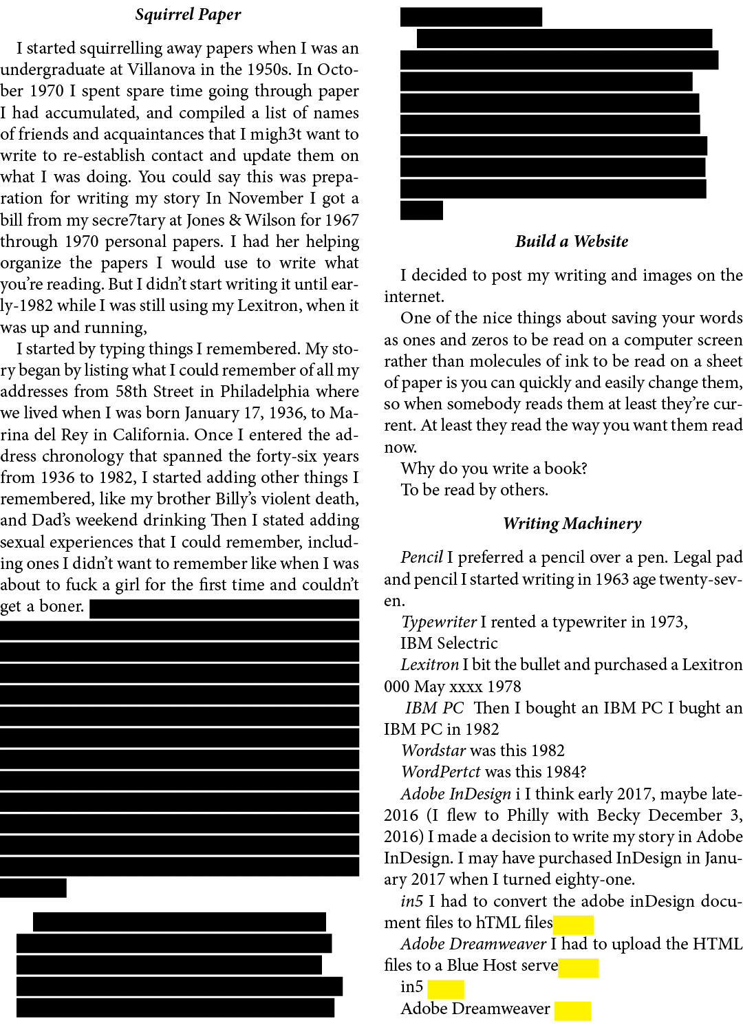 Squirrel Paper I started squirrelling away papers when I was an undergraduate at ﻿Villanova in the 1950s. In October ...