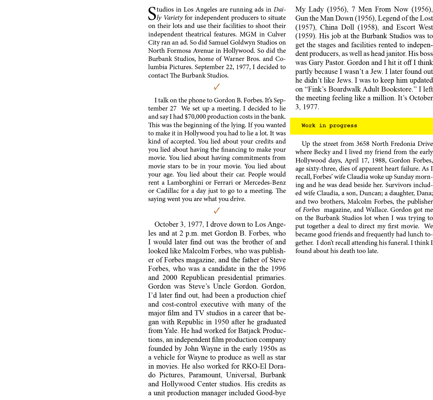 Studios in Los Angeles are running ads in ﻿Daily Variety for independent producers to situate on their lots and use t...