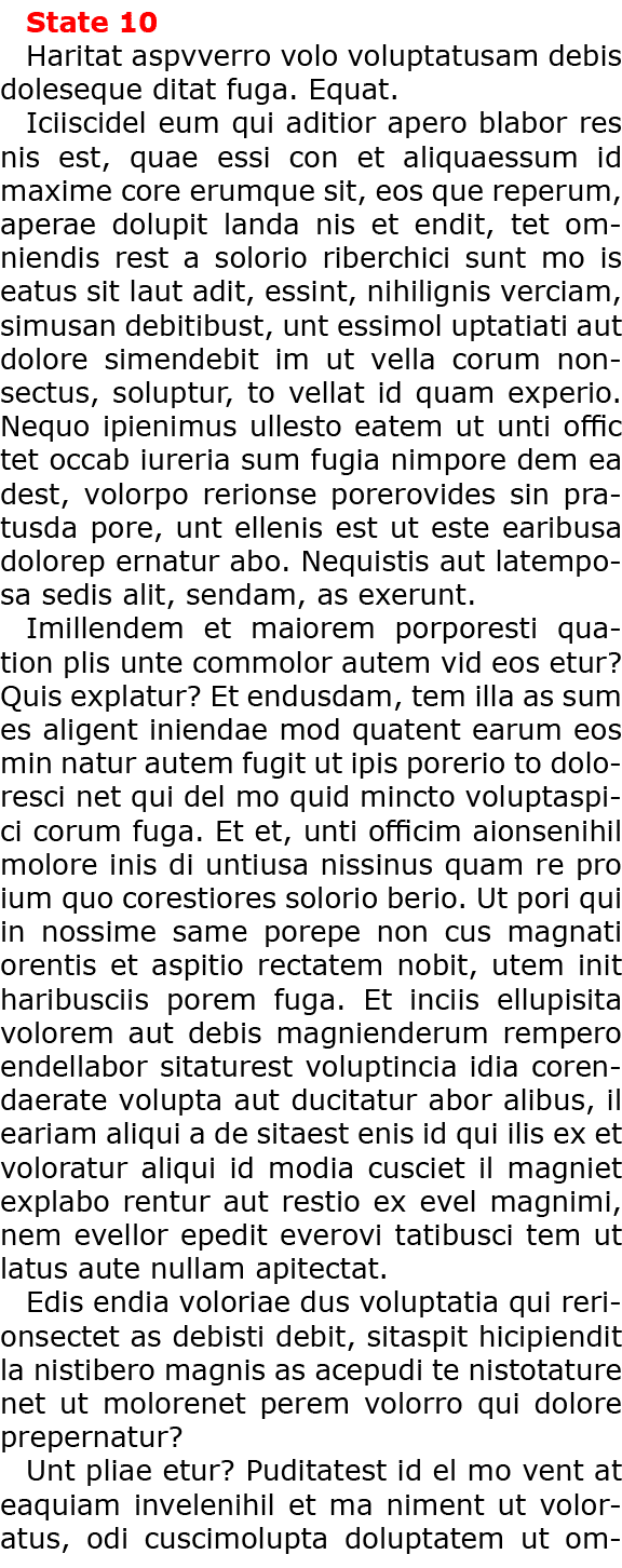 State 10 Haritat aspvverro volo voluptatusam debis doleseque ditat fuga. Equat. Iciiscidel eum qui aditior apero blab...