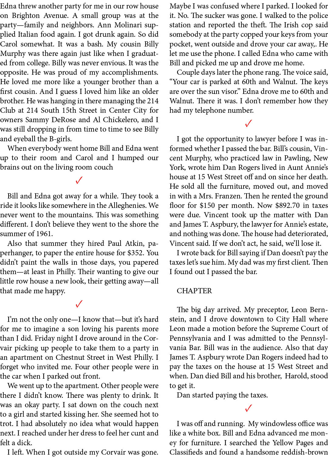 Edna threw another party for me in our row house on Brighton Avenue. A small group was at the party—family and neighb...