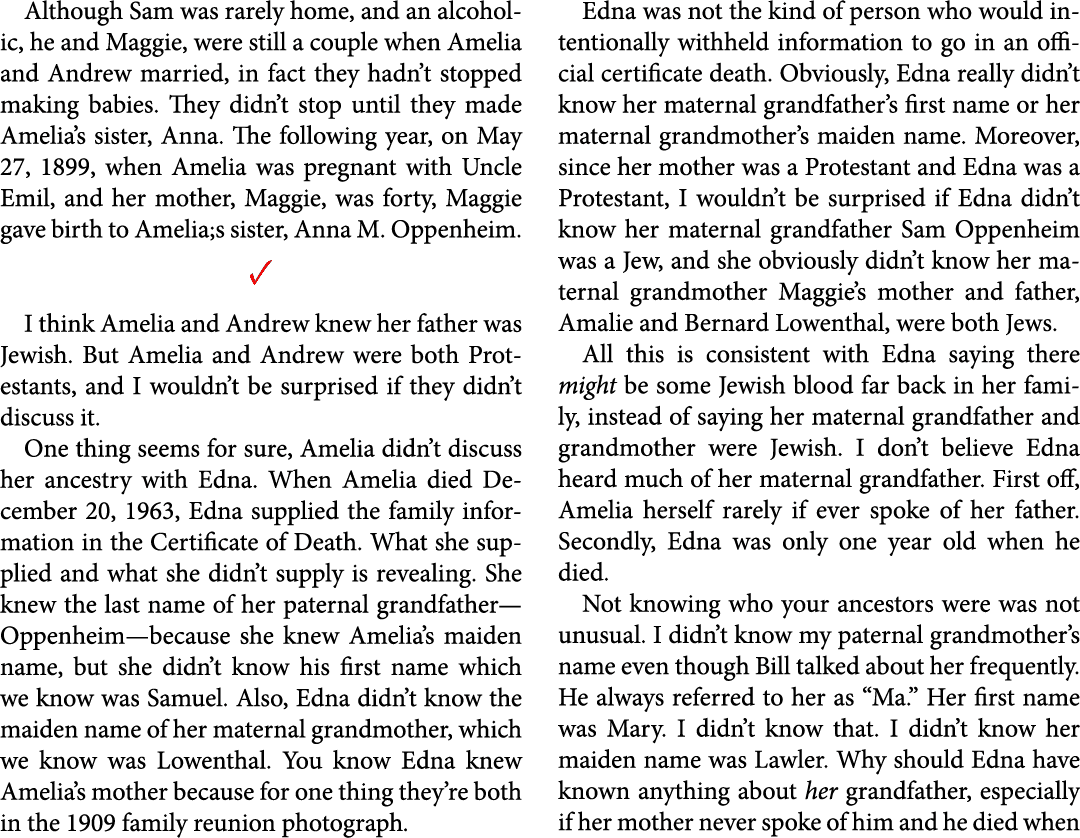 Although ﻿Sam was rarely home, and an ﻿alcoholic, he and Maggie, were still a couple when Amelia and Andrew married, ...