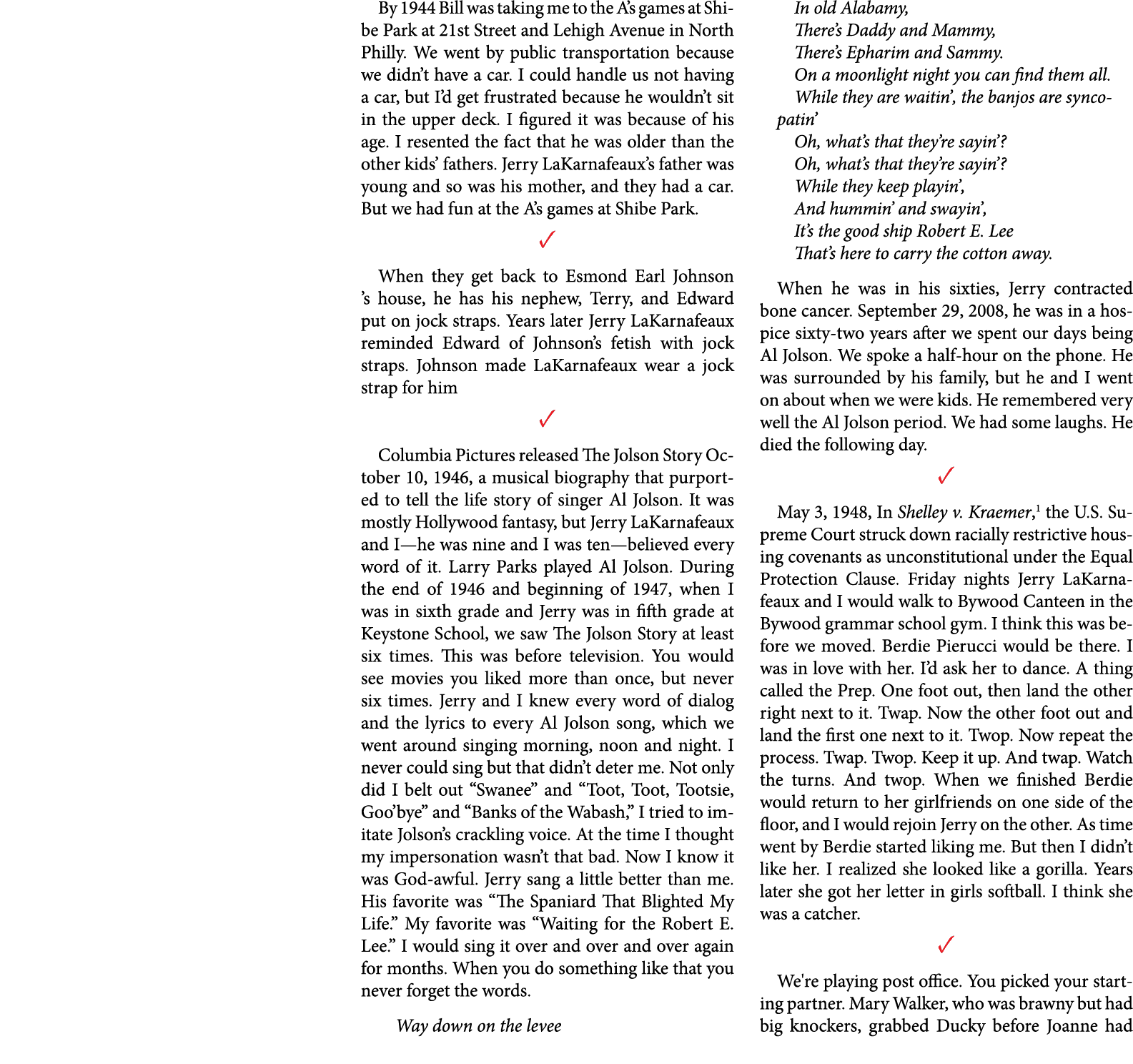 By 1944 Bill was taking me to the A’s games at ﻿Shibe Park at 21st Street and Lehigh Avenue in North Philly. We went ...