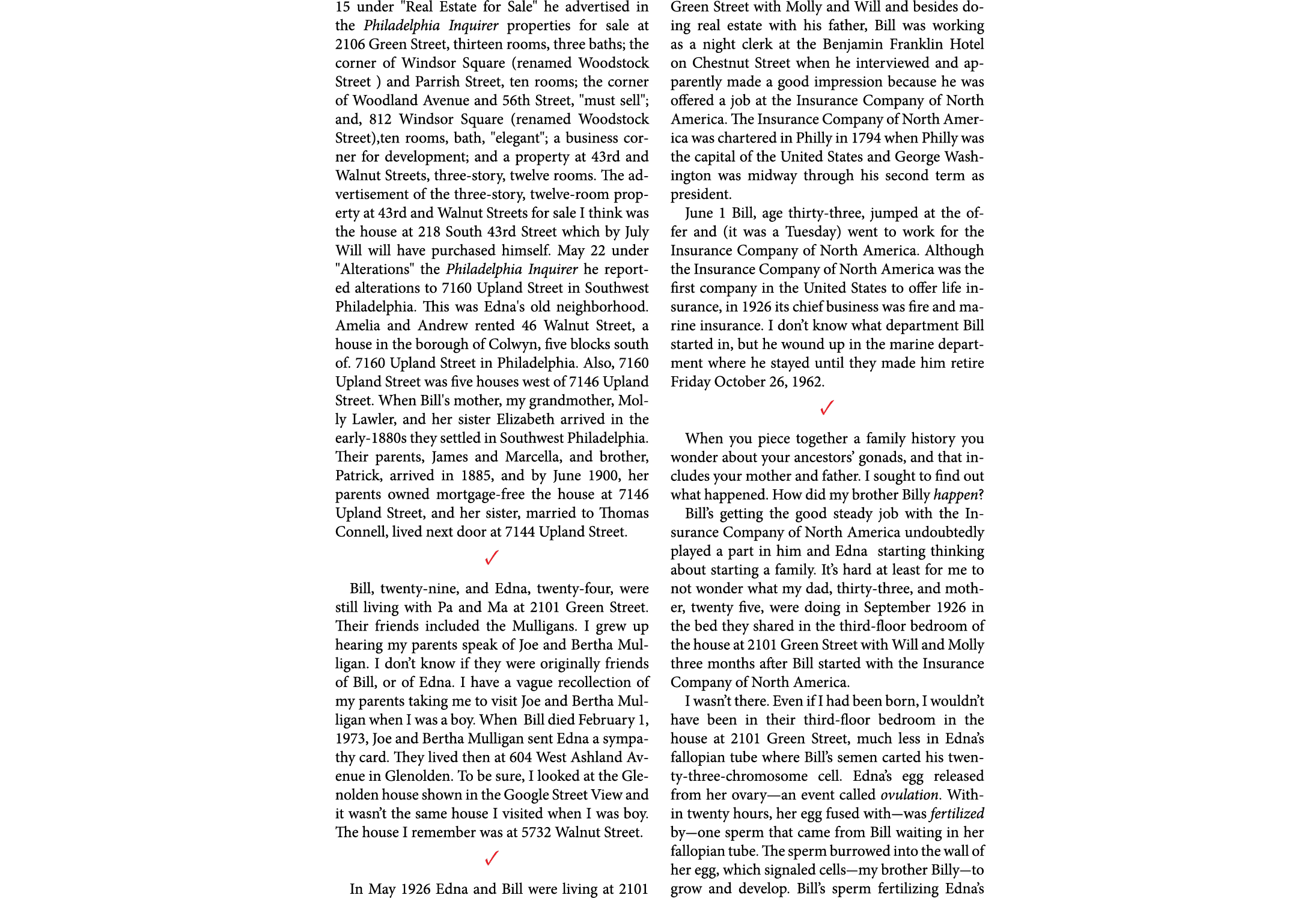 15 under \“Real Estate for Sale\" he advertised in the ﻿Philadelphia Inquirer properties for sale at 2106 Green Stree...