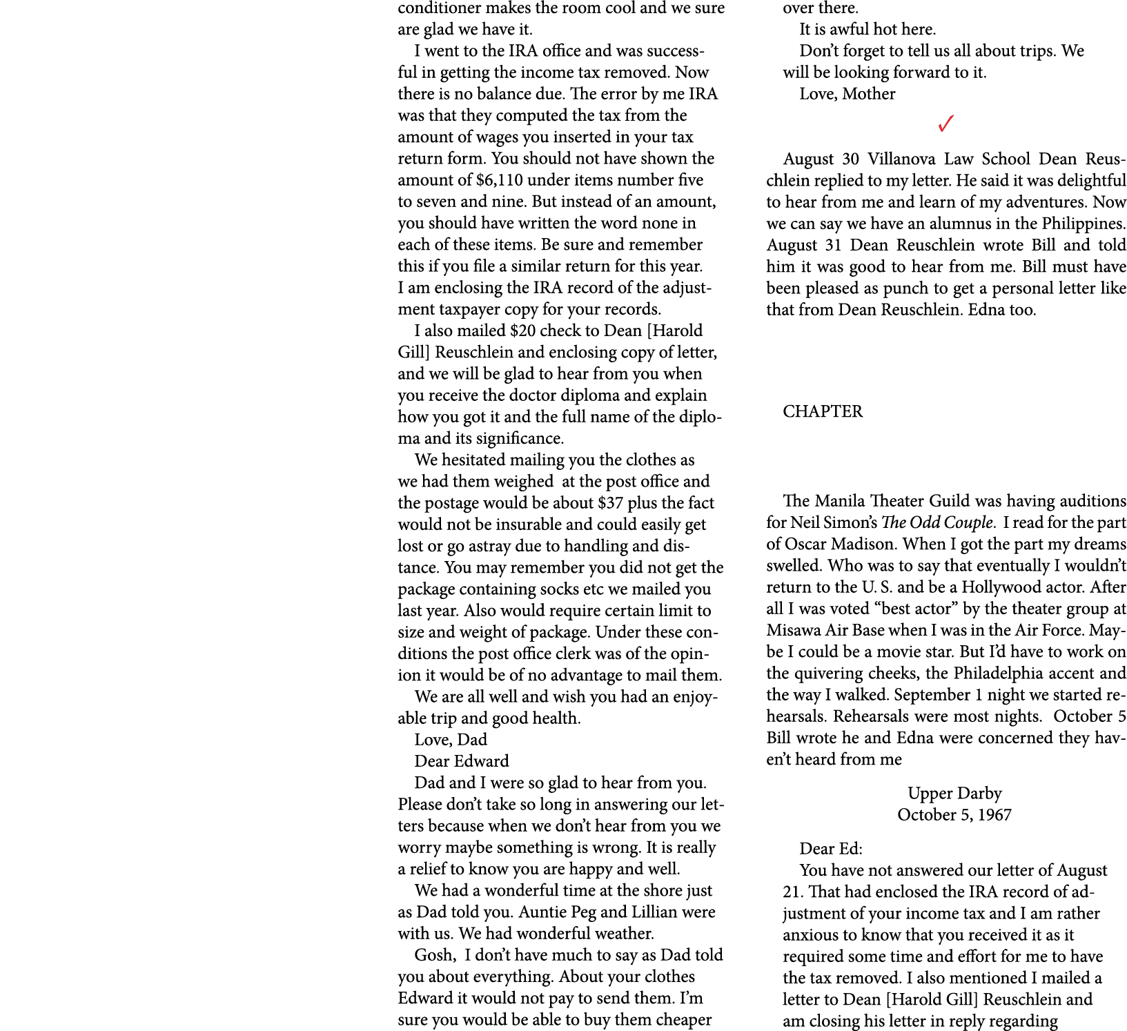 conditioner makes the room cool and we sure are glad we have it. I went to the ﻿IRA office and was successful in gett...