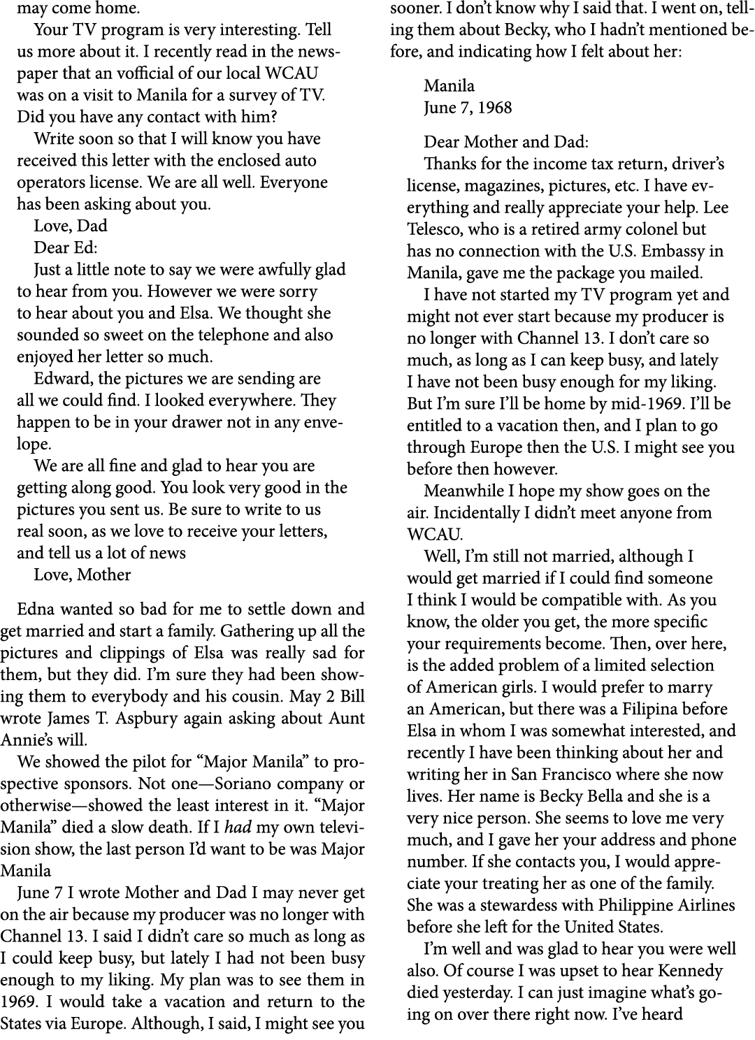 may come home. Your TV program is very interesting. Tell us more about it. I recently read in the newspaper that an v...