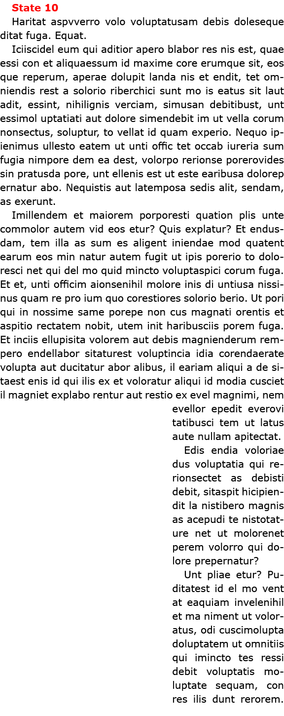 State 10 Haritat aspvverro volo voluptatusam debis doleseque ditat fuga. Equat. Iciiscidel eum qui aditior apero blab...