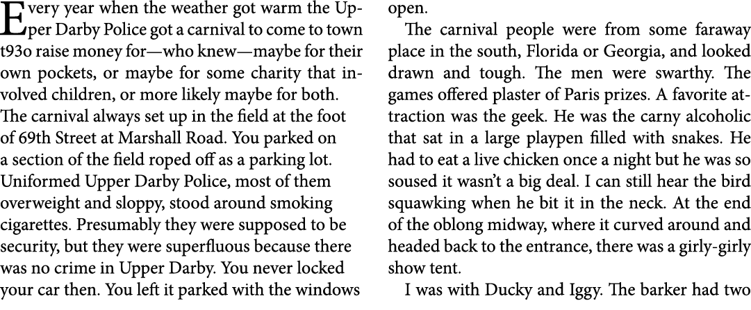 Every year when the weather got warm the Upper Darby Police got a carnival to come to town t93o raise money for—who k...