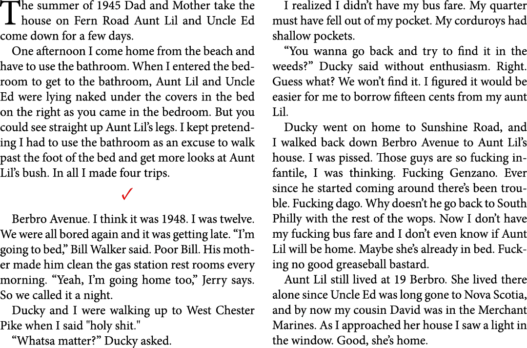 The summer of 1945 Dad and Mother take the house on ﻿Fern Road Aunt Lil and Uncle Ed come down for a few days. One af...