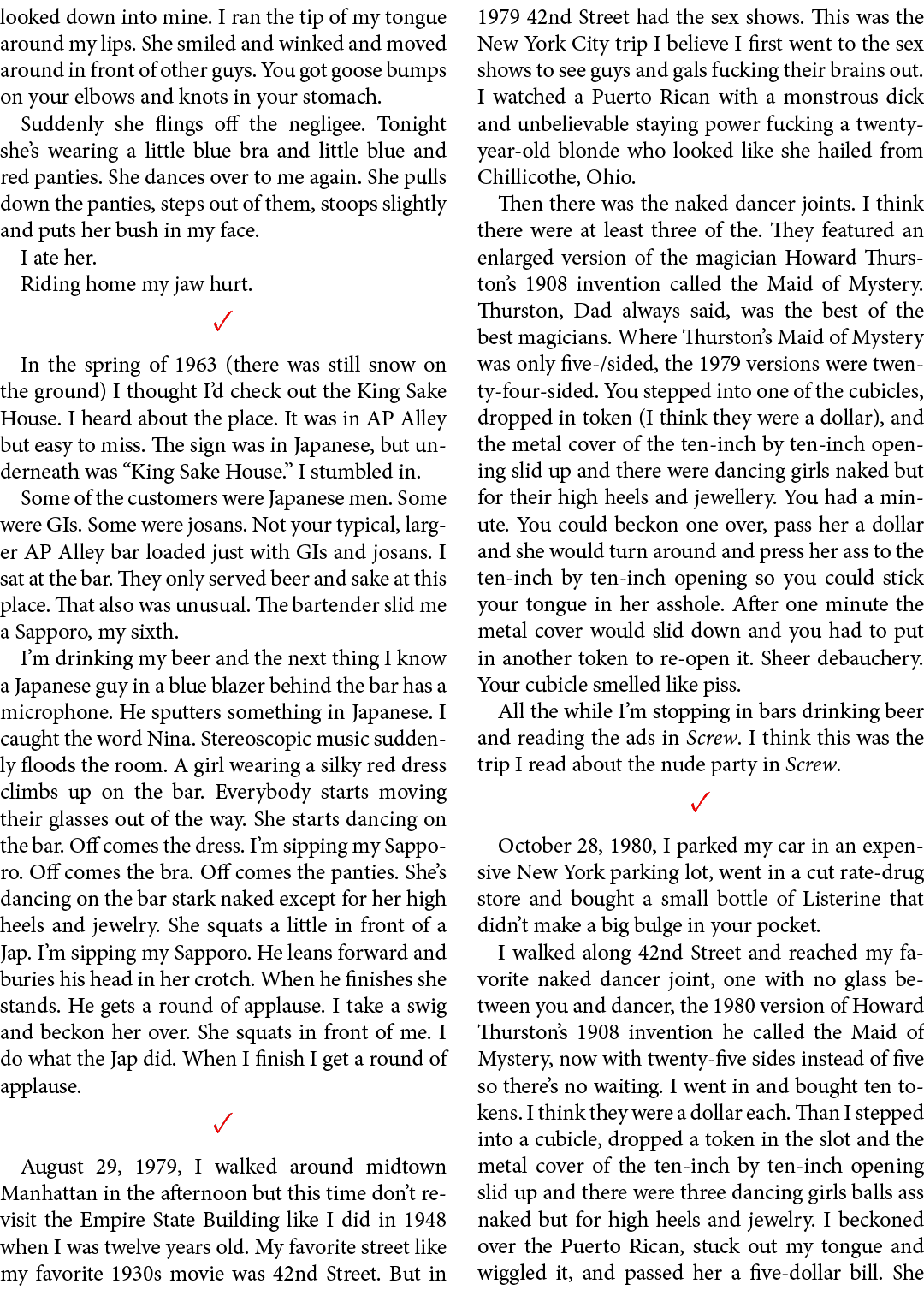 looked down into mine. I ran the tip of my tongue around my lips. She smiled and winked and moved around in front of ...