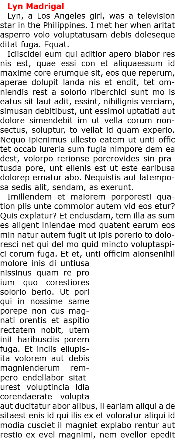 Lyn Madrigal Lyn, a Los Angeles girl, was a television star in the Philippines. I met her when aritat asperro volo vo...