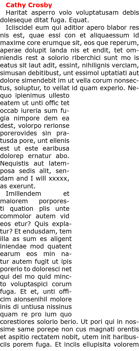 Cathy Crosby Haritat asperro volo voluptatusam debis doleseque ditat fuga. Equat. Iciiscidel eum qui aditior apero b...